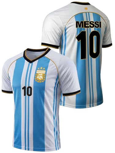 Amazon.com : Kids Lionel Messi #10 Argentina Soccer Shirt – Youth